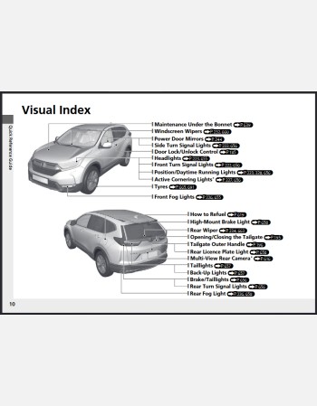 honda cr-v 2021 - 2022 owners manual rhd and lhd